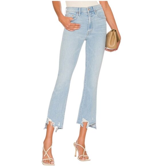 Mother The Insider Crop Stew Chew Jeans Size 26 In Mentally Elsewhere Distressed - Picture 3 of 15